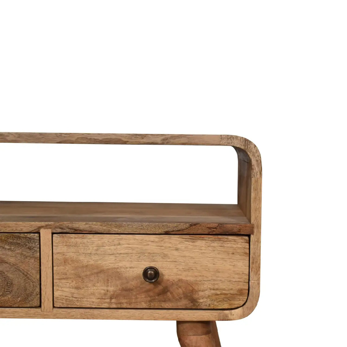 Mini Curved Oak-ish Sideboard | Media Unit