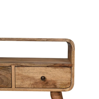 Mini Curved Oak-ish Sideboard | Media Unit
