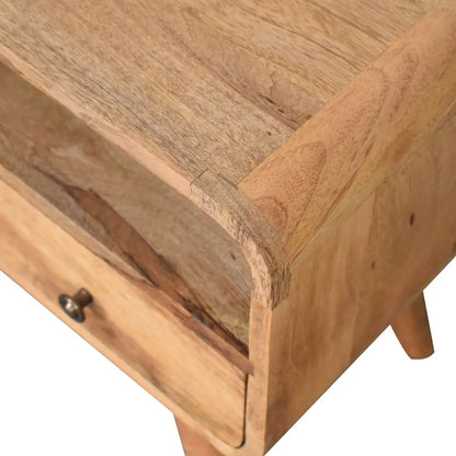 Mini Curved Oak-ish Sideboard | Media Unit