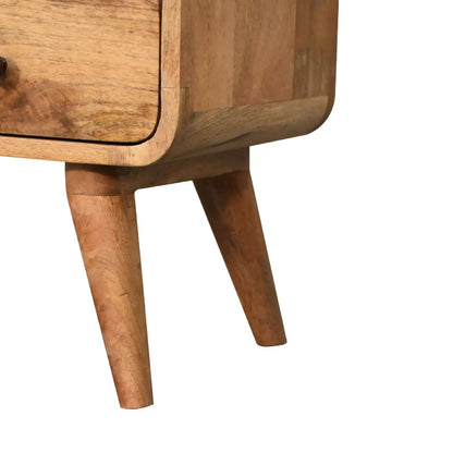 Mini Curved Oak-ish Sideboard | Media Unit