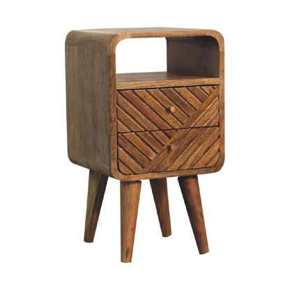 Mini Lille Curved Bedside Table | Nightstand