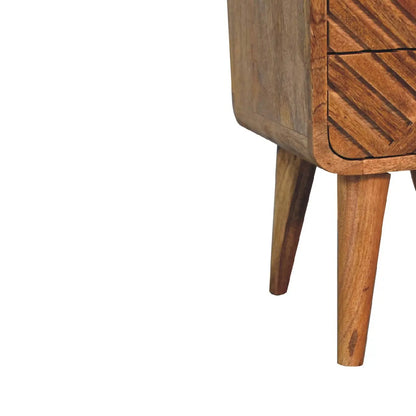Mini Lille Curved Bedside Table | Nightstand