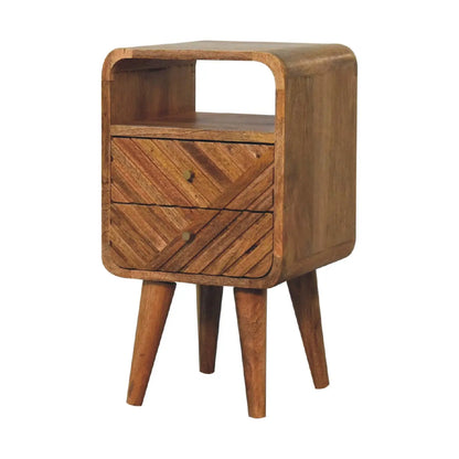 Mini Lille Curved Bedside Table | Nightstand
