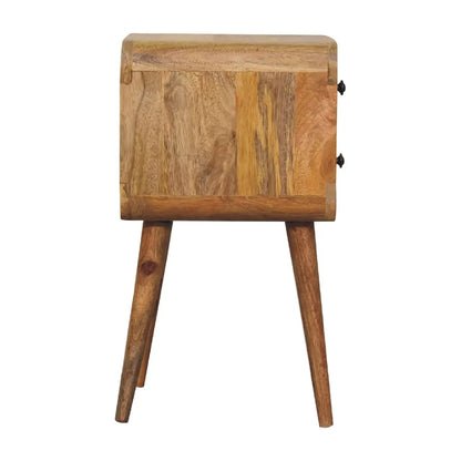 Mini Oak-ish Curved Bedside