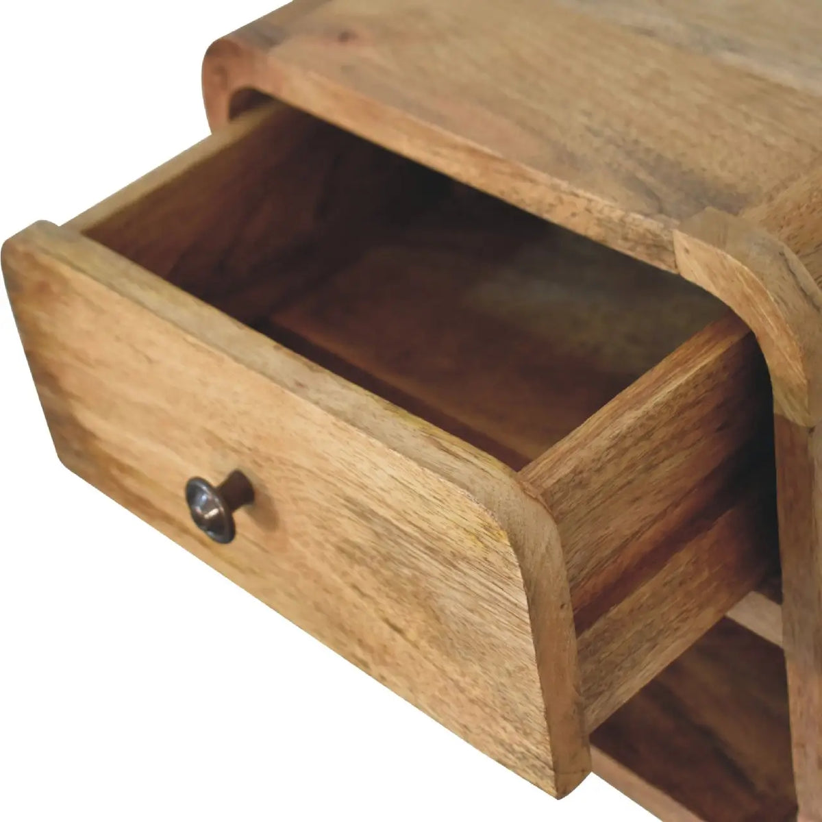 Mini Oak-ish Floating Open Bedside Table | Nightstand