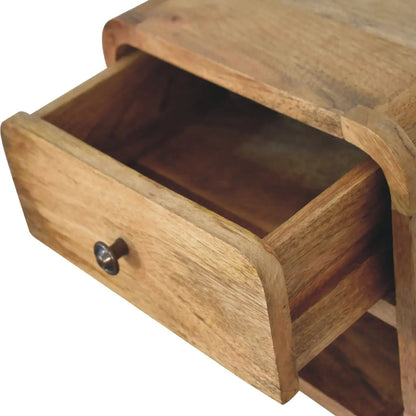 Mini Oak-ish Floating Open Bedside Table | Nightstand