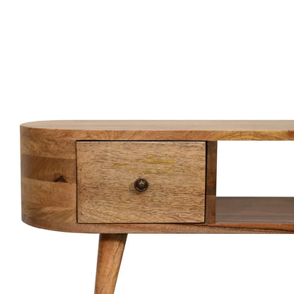 Mini Rounded Dual Drawer TV Stand | Entertainment Unit