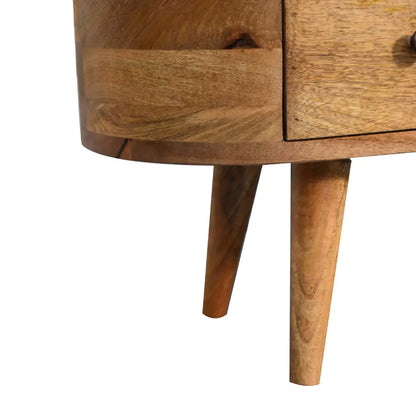 Mini Rounded Dual Drawer TV Stand | Entertainment Unit