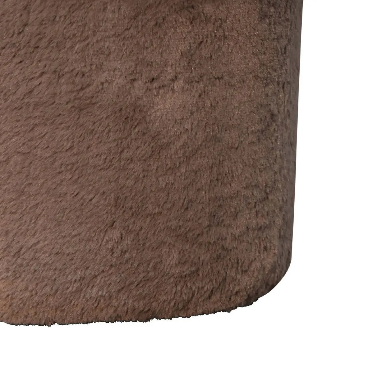 Mocha Faux Fur Mushroom Footstool | Ottoman