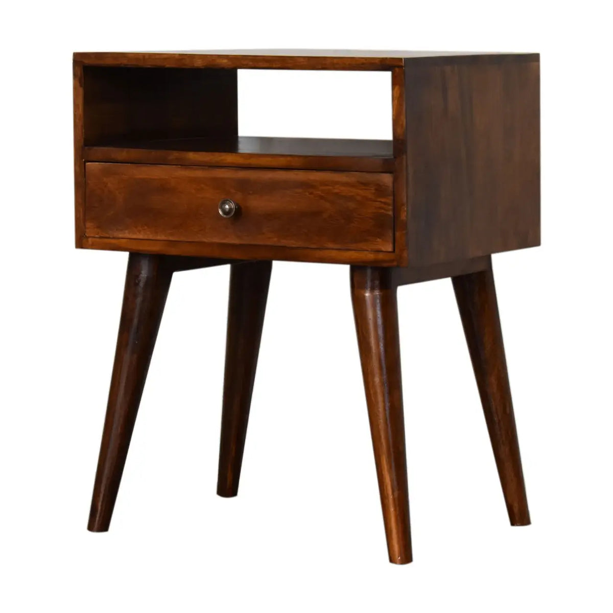 Modern Chestnut Solid Wood Bedside Table | Nightstand