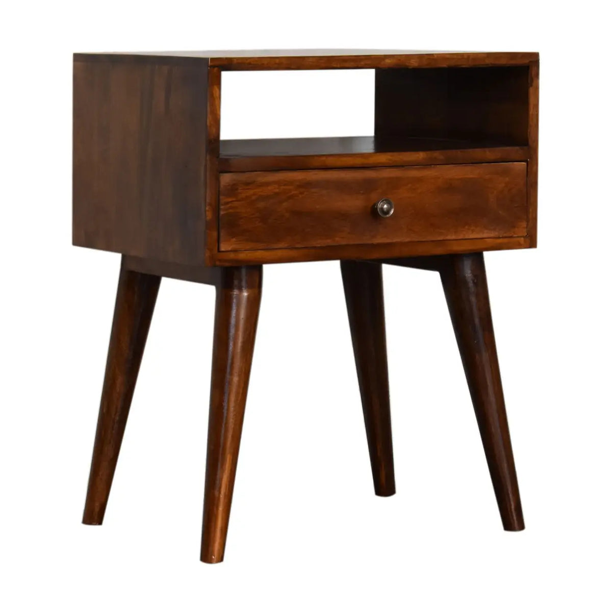 Modern Chestnut Solid Wood Bedside Table | Nightstand