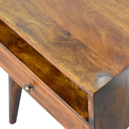Modern Chestnut Solid Wood Bedside Table | Nightstand