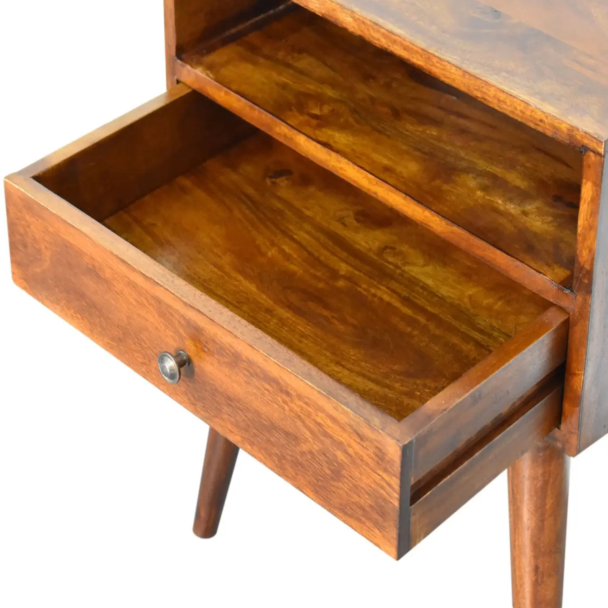 Modern Chestnut Solid Wood Bedside Table | Nightstand