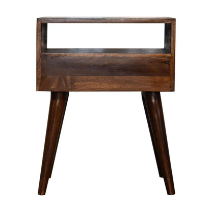 Modern Chestnut Solid Wood Bedside Table | Nightstand
