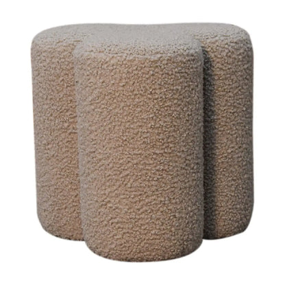 Mud Boucle Clover Footstool | Ottoman