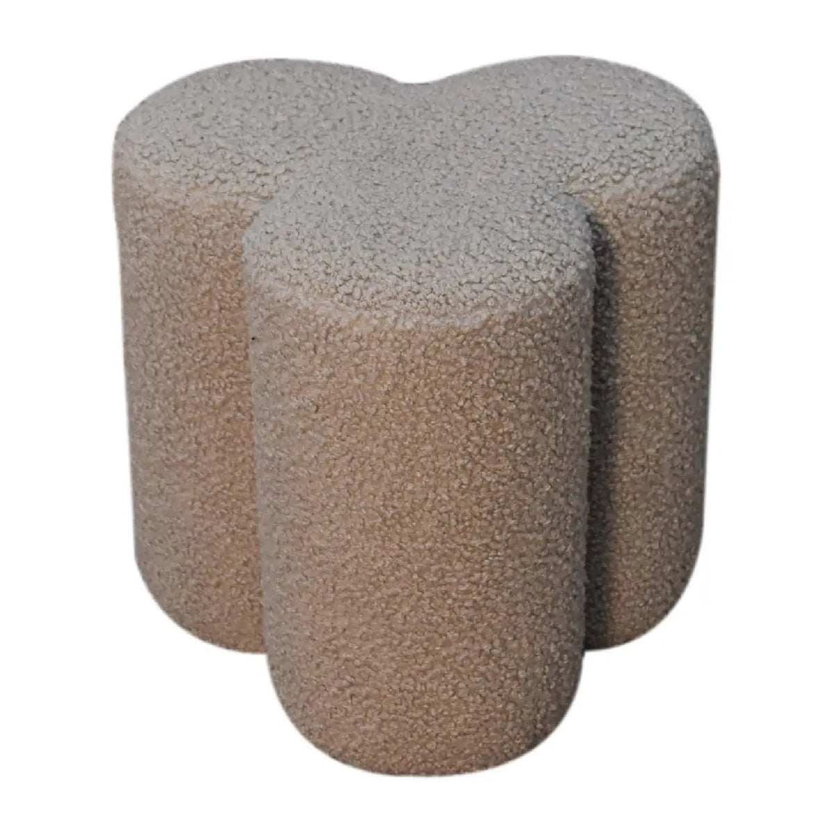 Mud Boucle Clover Footstool | Ottoman