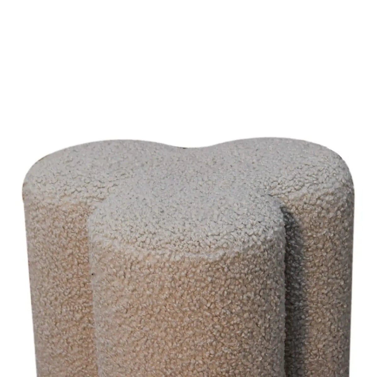 Mud Boucle Clover Footstool | Ottoman