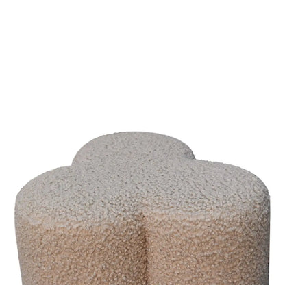 Mud Boucle Clover Footstool | Ottoman