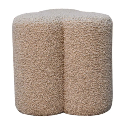 Mud Boucle Clover Footstool | Ottoman