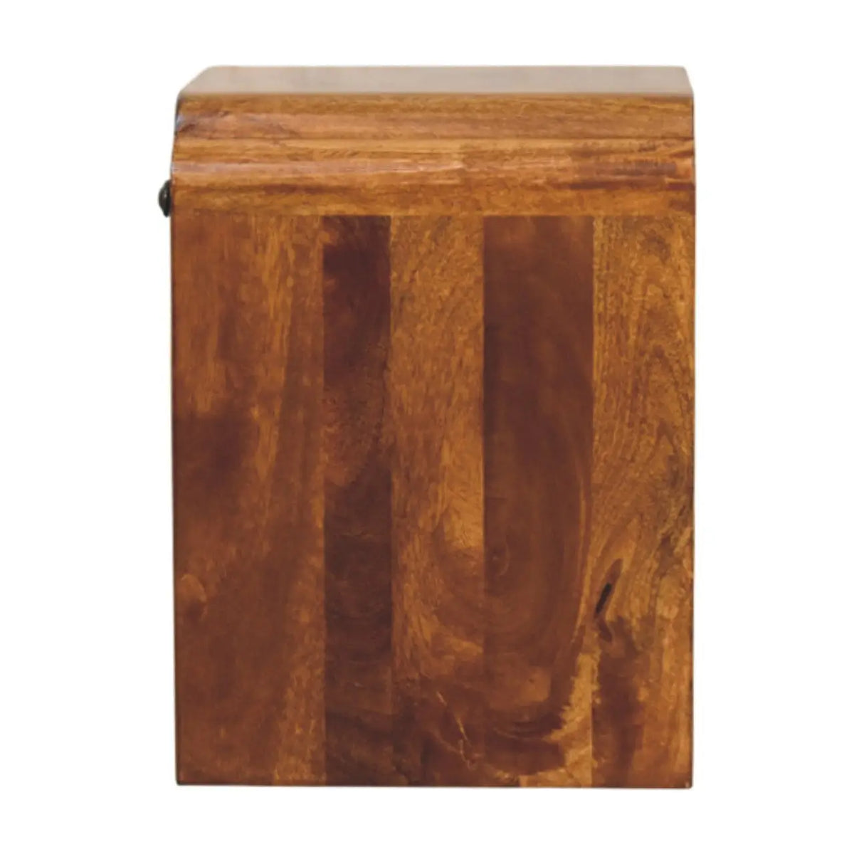 Newton Mini Chestnut Nightstand with Drawer and Open Shelf | Bedside Table