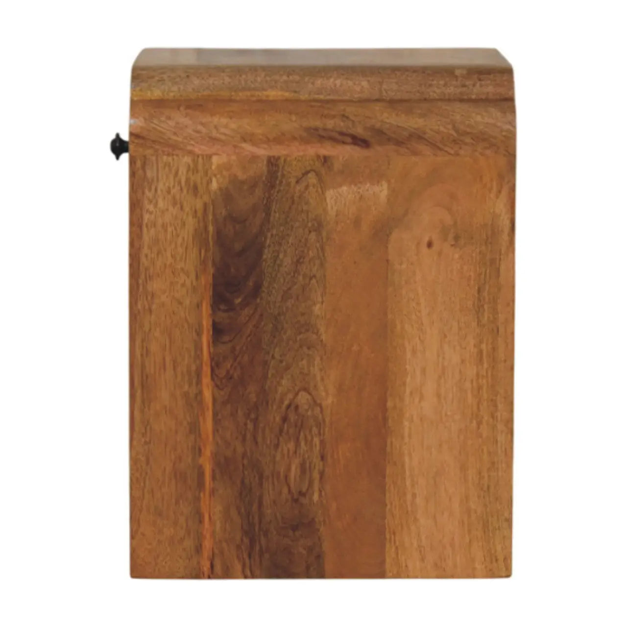 Newton Mini Oak-ish Nightstand with Drawer and Open Shelf