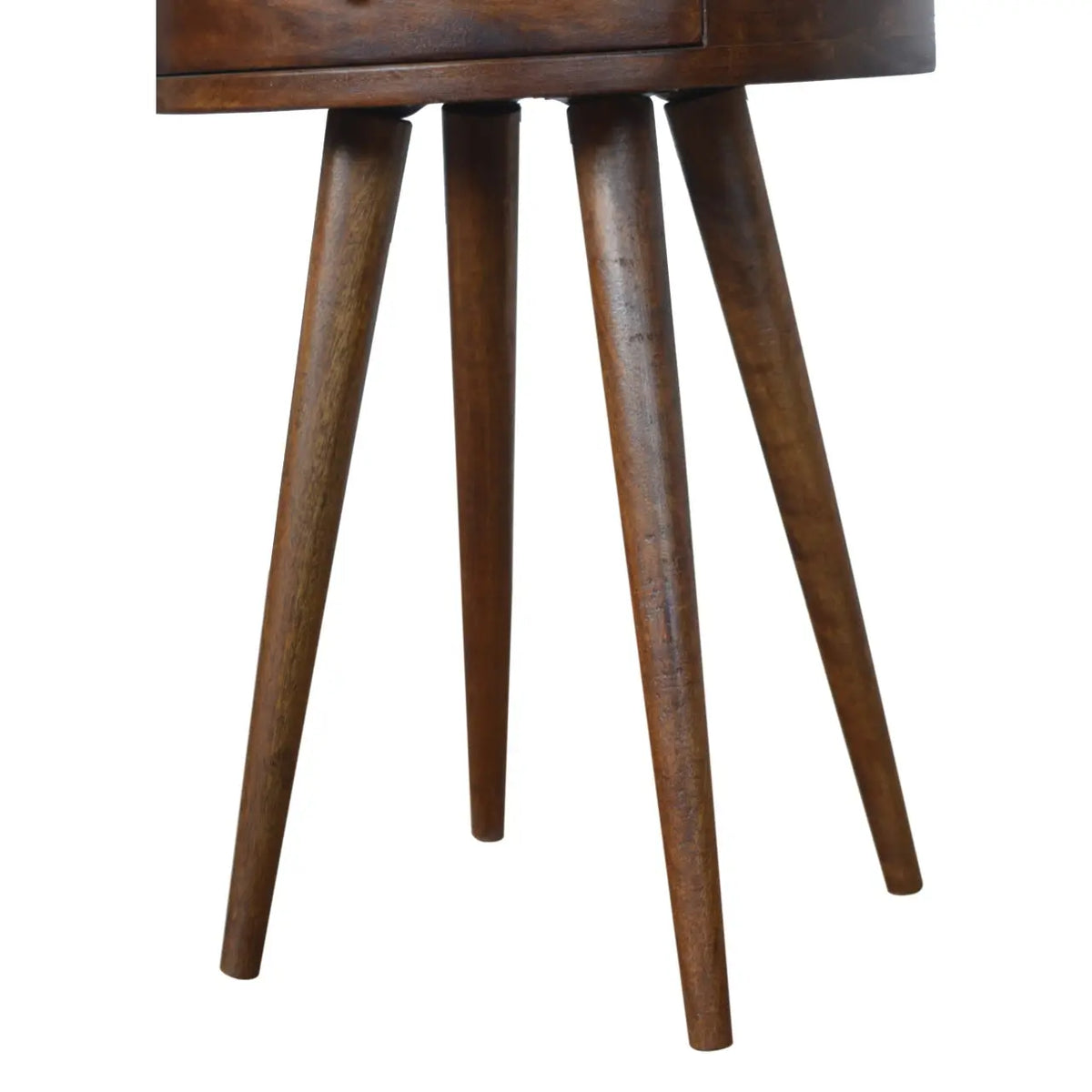 Nordic Chestnut Circular Bedside Table | Nightstand
