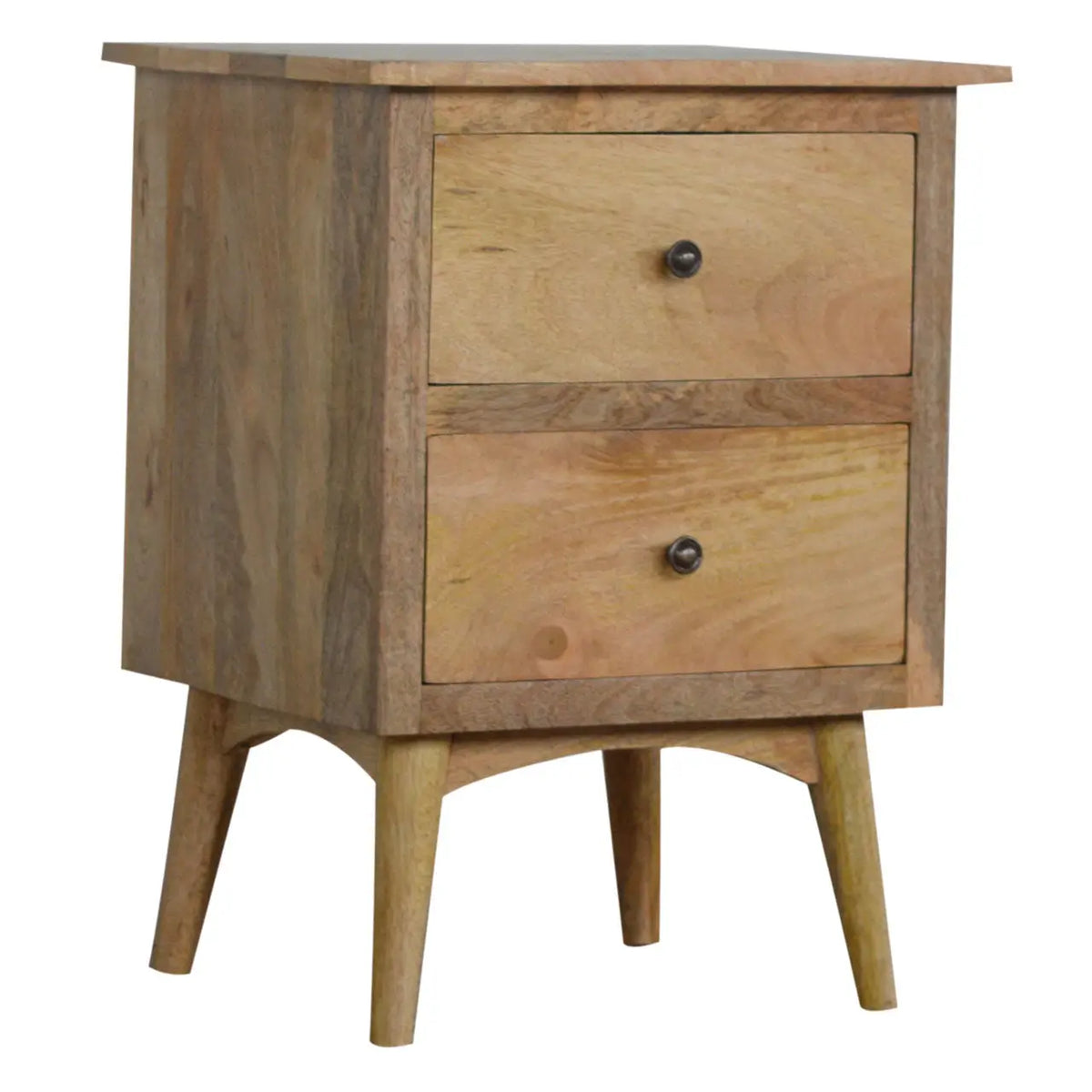 Nordic Style Bedside Table with 2 Drawers | Nightstand