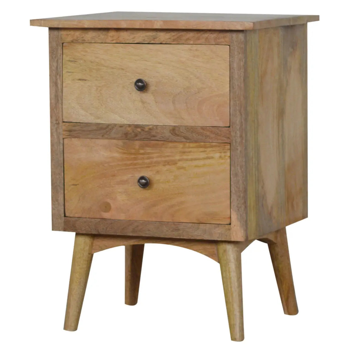 Nordic Style Bedside Table with 2 Drawers | Nightstand