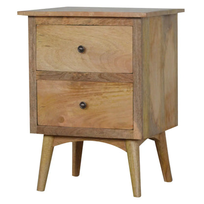 Nordic Style Bedside Table with 2 Drawers | Nightstand