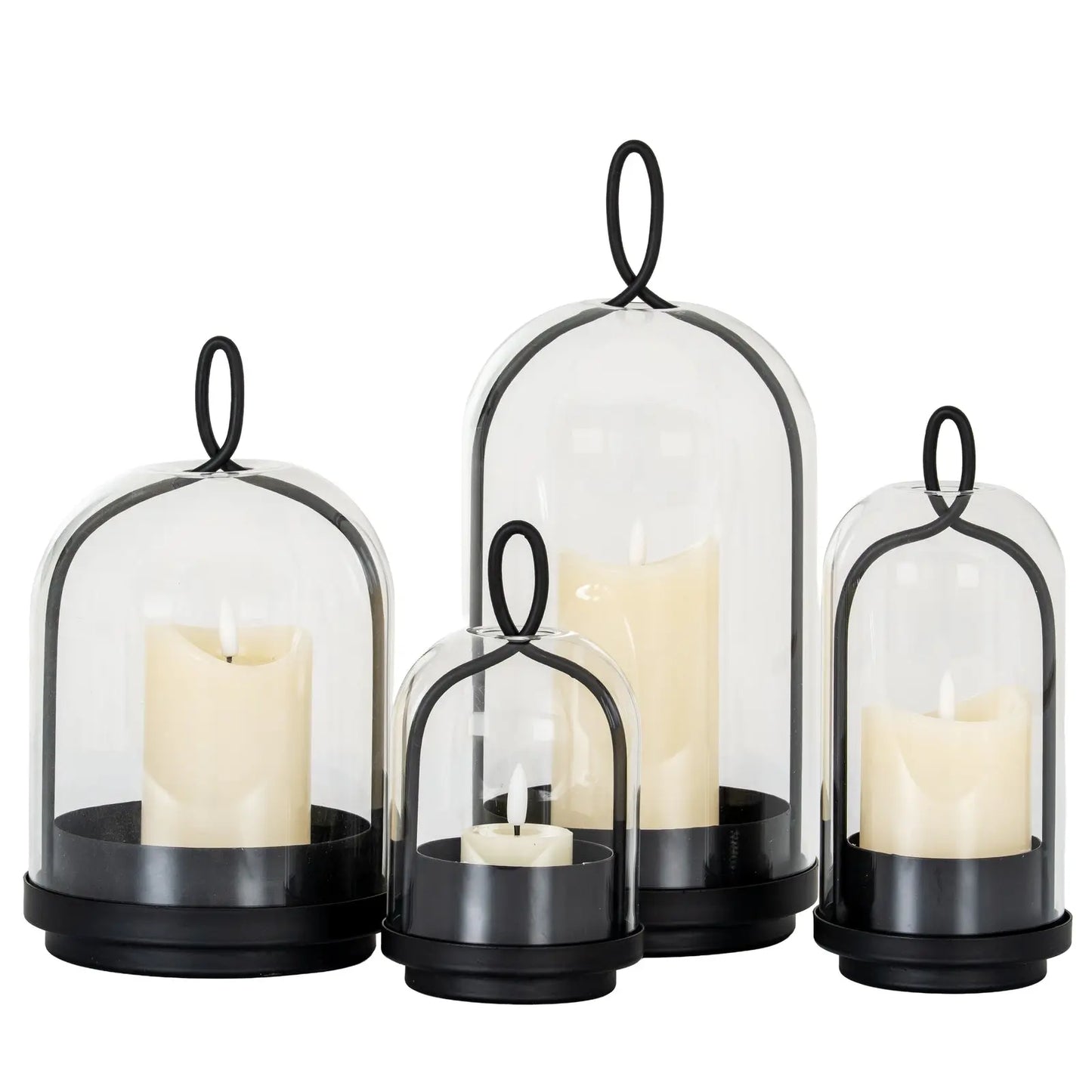 Nysa Large Candle Holder With Glass Cloche