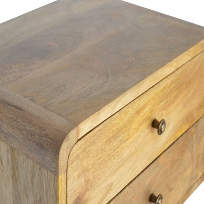Oak-ish 2 Drawer Floating Bedside Table | Nightstand