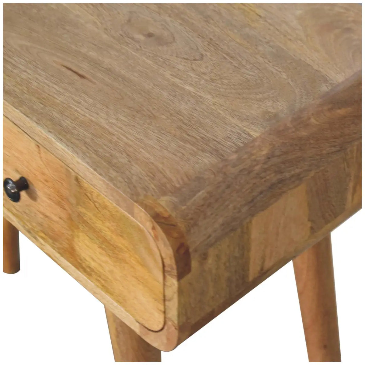 Oak-ish Curved Hallway Console Table