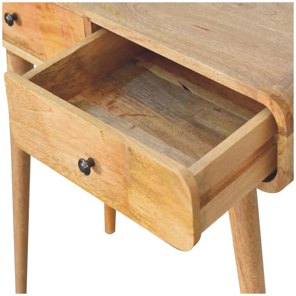 Oak-ish Curved Hallway Console Table