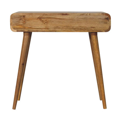 Oak-ish Curved Hallway Console Table