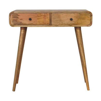 Oak-ish Curved Hallway Console Table