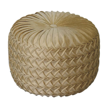 Ochre Hart Pouffe Footstool Ottoman Deep Button Seat Living Room