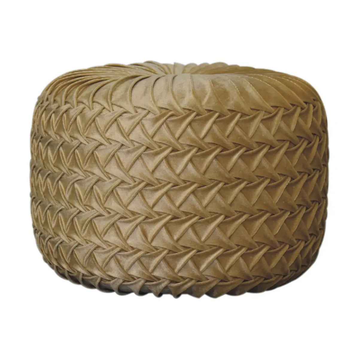 Ochre Hart Pouffe Footstool Ottoman Deep Button Seat Living Room
