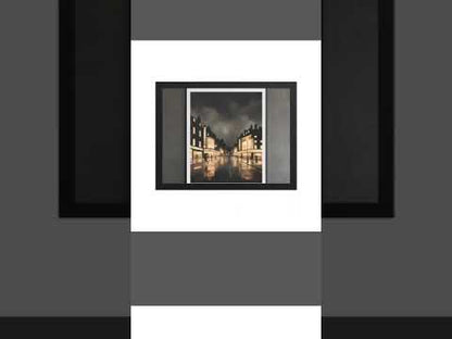 London Rainy Street at Night Framed Wall Art | Livvat Exclusive