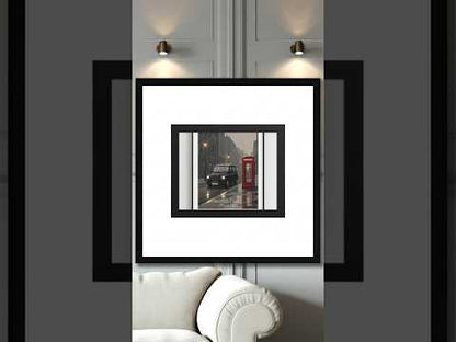London Black Cab & Red Phone Box Framed Wall Art | Livvat Exclusive