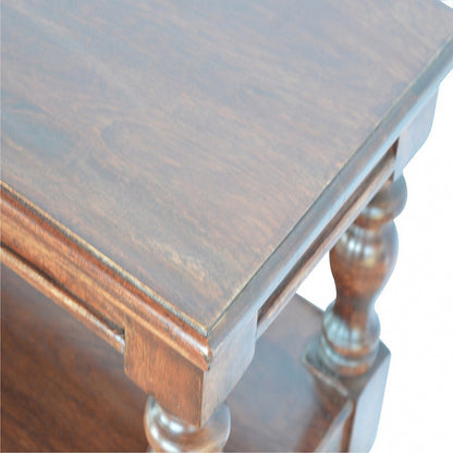Solid Wood Turned Leg Console Table