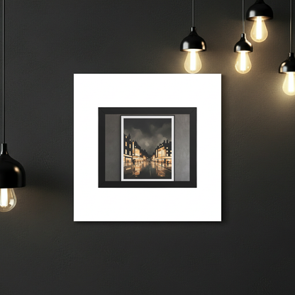 London Rainy Street at Night Framed Wall Art | Livvat Exclusive