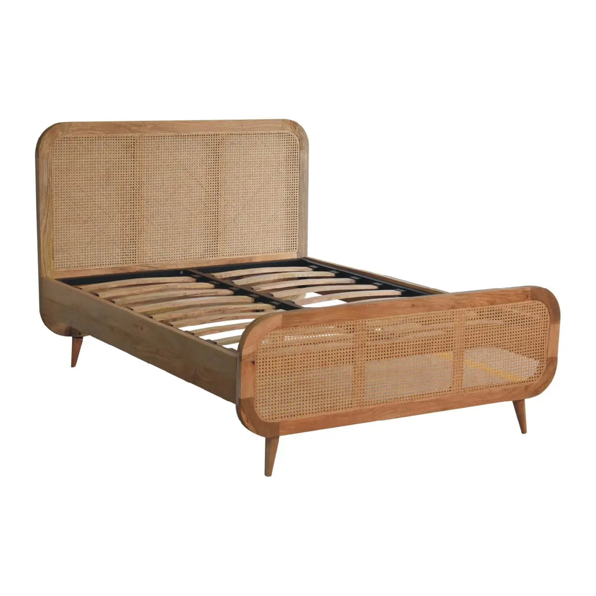 Rattan Bed shown from above, showing the slatted base