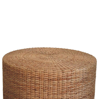 Regency Round Woven Coffee Table Circular Centre Table Natural Texture