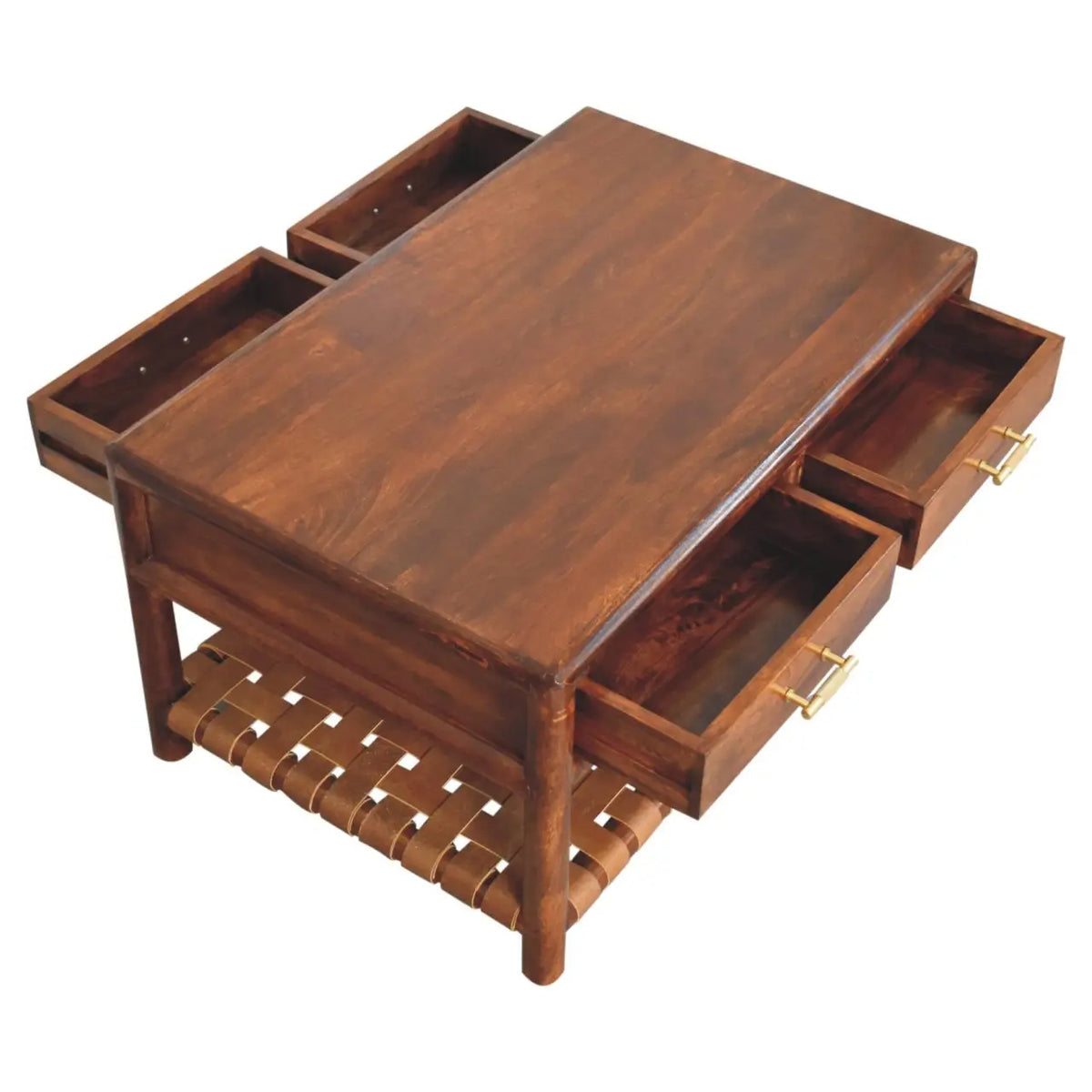 Regency Woven Coffee Table with 4 drawers