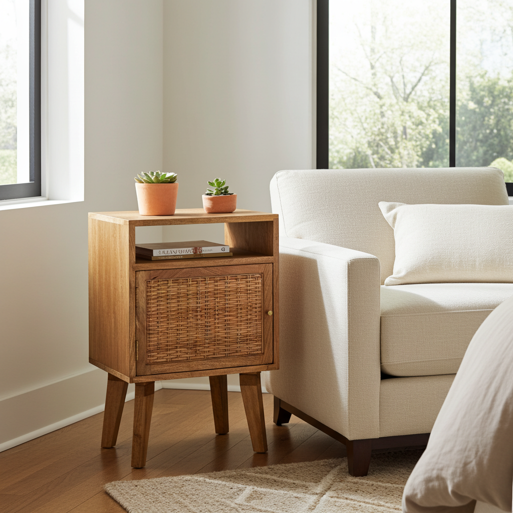 Knit Door Bedside Table | Nightstand