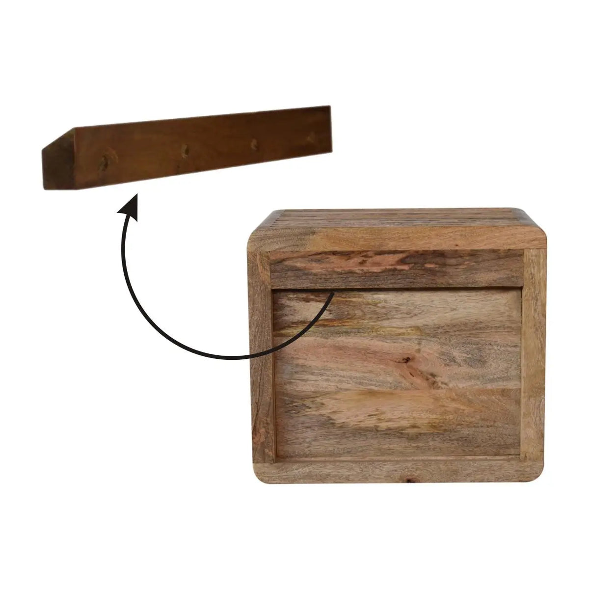 Soba Double Shelf Wall Mounted Bedside Table | Nightstand