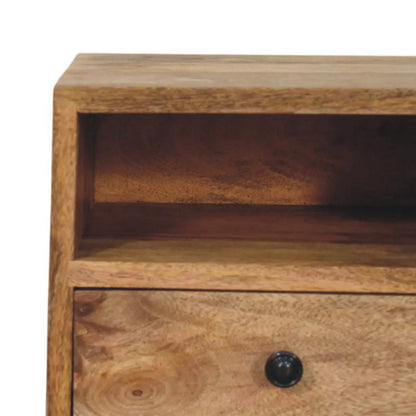 Solis 1 Drawer Oak-ish Wall Mounted Nightstand | Bedside Table