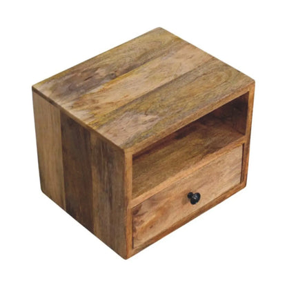 Solis 1 Drawer Oak-ish Wall Mounted Nightstand | Bedside Table