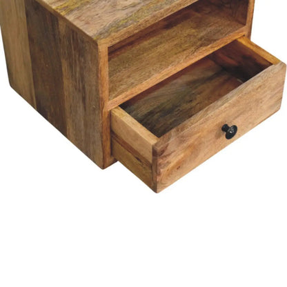 Solis 1 Drawer Oak-ish Wall Mounted Nightstand | Bedside Table