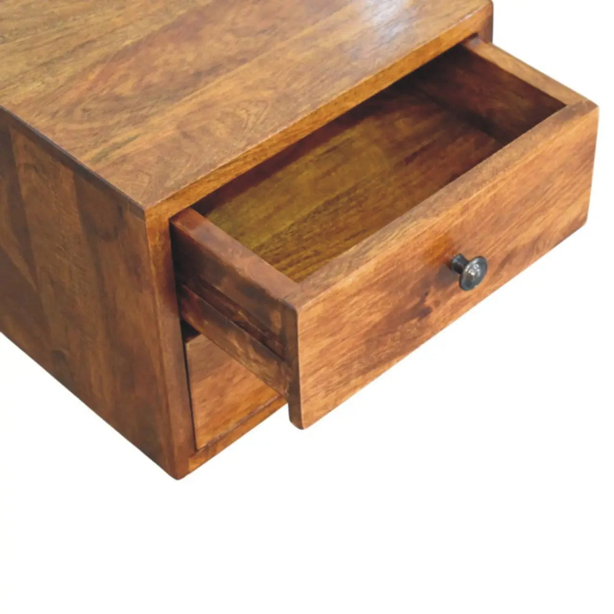 Solis 2 Drawer Chestnut Wall Mounted Nightstand | Bedside Table